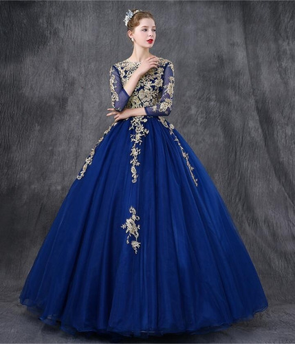 Vestidos Xv Años Quinceaños 15 Azul Dorado Rosa Buen Fin Wal | Meses sin  intereses