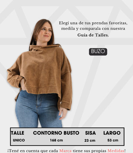 Buzo Frisado Oversize Mujer Largo Talles Especiales Valvinna