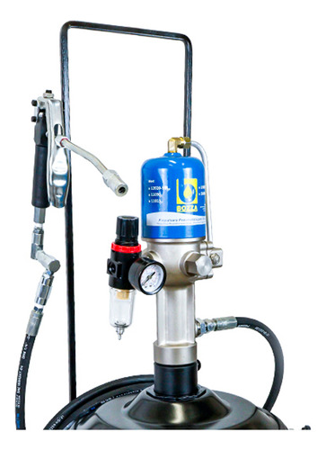Propulsora Pneumática Para Graxa 20kg Com Carrinho G5 Bozza