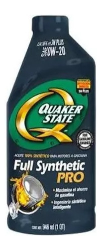 Aceite De Motor 0w20 Sintético Pro 946ml Quaker State