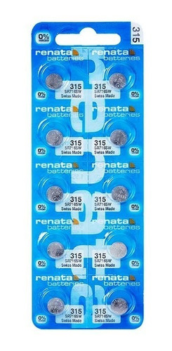 Pilas Renata 315 Originales Suiza | Batería Tipo Botón X10 