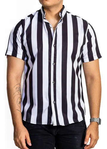 Camisa rayas negras y blancas hombre hotsell