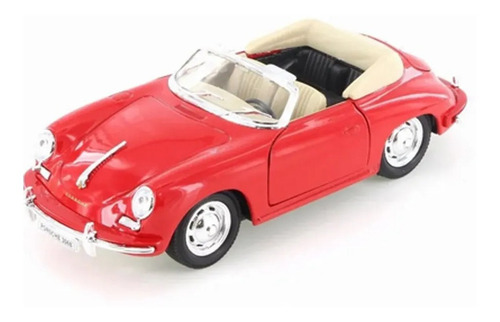 Auto Porsche 356b 1963 Rojo Coleccion Welly Original 1:24