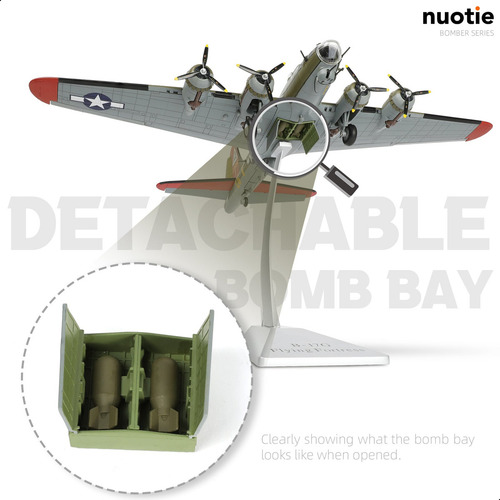 Bombardeiro B-17 Fortress 1/72 (pintura Em Cinza Claro) Segu