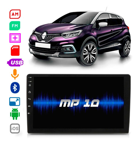 Som Renault Captur 2017 A 2023 9 Polegadas Bluetooth Esp Usb