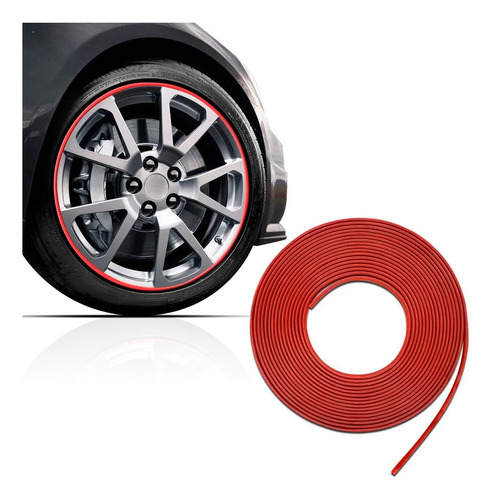 Fita Tuning Decorativo Interno E Roda Liga Leve - Vermelho