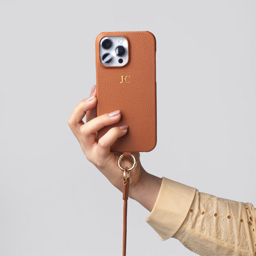 Capa Zanggi Jade Couro Personalizada Para iPhone 15 Pro Max