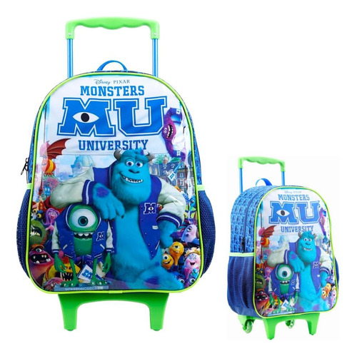 Mochila Infantil Rodinhas Grande Xeryus - Monster University