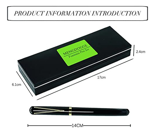 Juego De Pluma Estilográfica De Lujo Con 10 Cartuchos