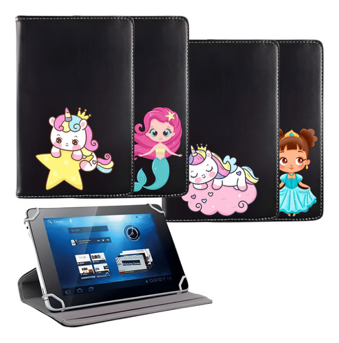 Capa Infantil Unicórnio Giratória P/ Tablet M10 Multilaser Cor Unicornio Dormindo