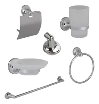 Comprar Accesorios Baño Pringles Toalleros 6 Metalico Cromado Vidrio