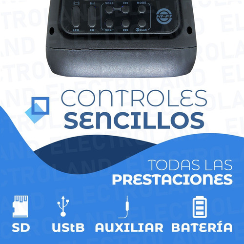 Imagen 4 de 10 de Parlante Bluetooth Portátil Inalámbrico Luces Led Recargable