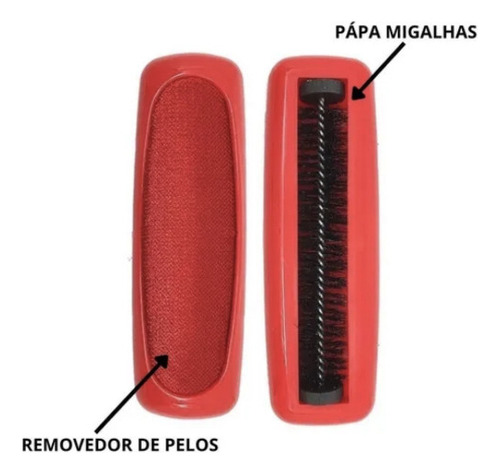 Cepillo rotativo para barrer migas, limpia la mesa de salvado, color rojo liso