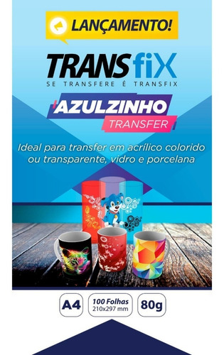 Papel Azulzinho Solta Fácil Transfer 100fls 80g Transfix