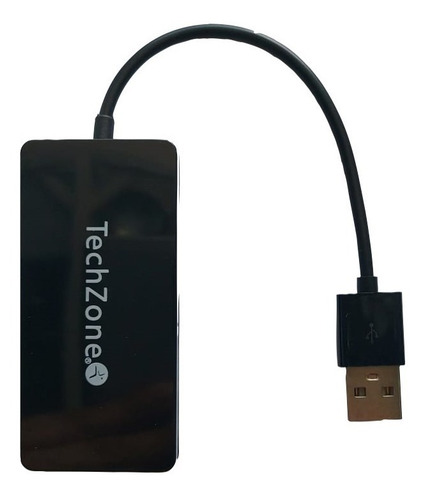 Imagen 1 de 2 de Extension Con 4 Puertos Usb Tech Zone Hub 4 Entradas Usb