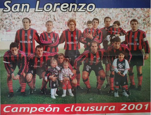 Póster San Lorenzo De Almagro Campeón Clausura 2001