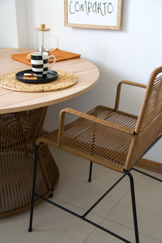 Silla Amsterdam Con Apoya Brazo X2 / Envío A Todo El Pais Marrón Yute