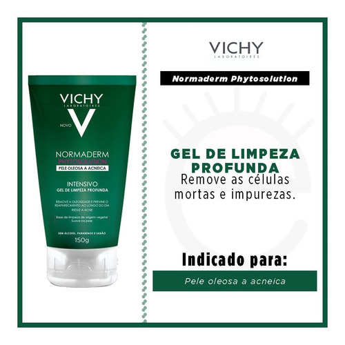 Imagem 2 de 4 de Gel De Limpeza Intensivo Normaderm Phytosolution 150g Vichy