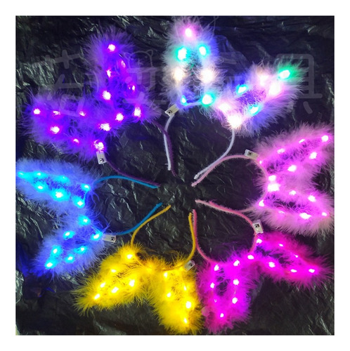 Diadema Vincha Luminosa Con Oreja De Conejo Cotillón Led