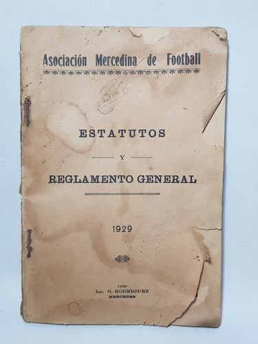 Futbol Antiguo Reglamento Mercedes 1929 Ferrocarr Mag 57959