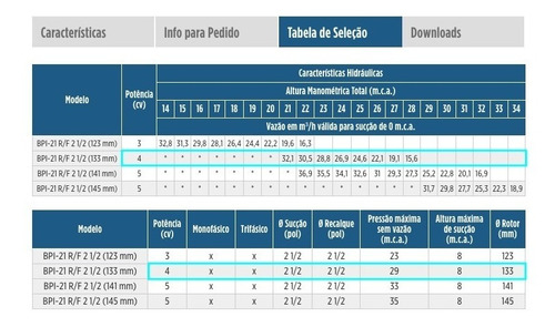Bomba Incêndio Bpi-21 R 2 1/2 4 Cv Monofásica Schneider