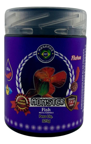 Ração Para Peixes Monster Fish 125g Maramar