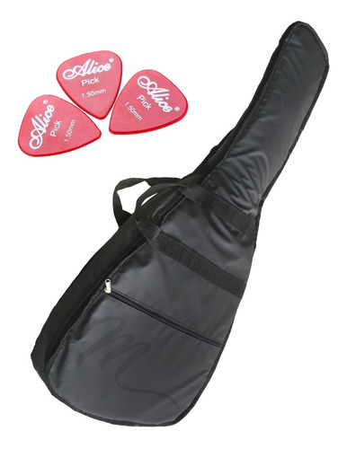 Funda Acolchada Guitarra Criolla  Mochila Impermeable + Púas