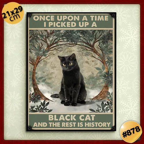 3 Cuadros Decorativos Vintage Gato Negro Gata Poster Gatitos