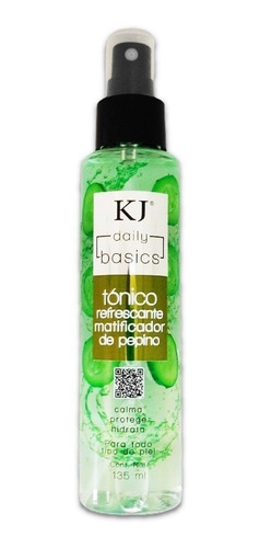 Imagen 1 de 1 de Tonico Facial Refrescante Y Matificador De Pepino Kj