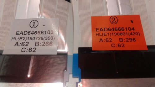 2 Flex Lvds Tv LG 43um7360psa Ead64666103/4 Con Garantía!!!