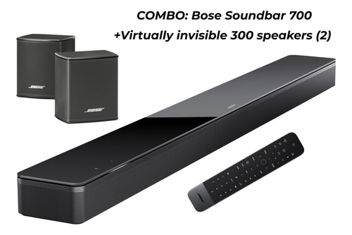 Combo: Bose Soundbar 700 + Virtually Invisible Speakers 300