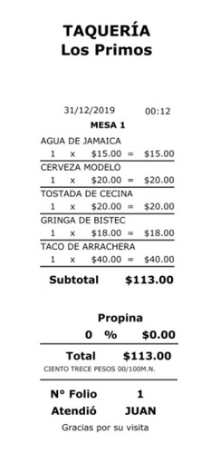 Taquerías. Programa-software. Muy Fácil Y Súper Eficaz