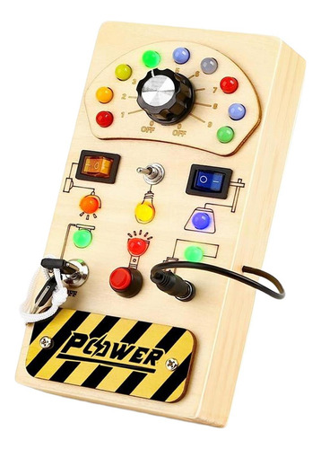 Led Busy Board Tablero Sensorial De Madera Led Para Niños