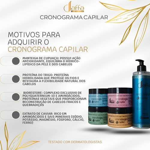 Kit 5 Itens Jaffa De Cronograma Capilar Shampoo/mascara