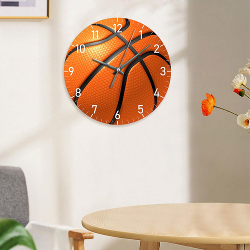 Reloj De Pared De Baloncesto, Reloj De Naranja 10 Pulgadas