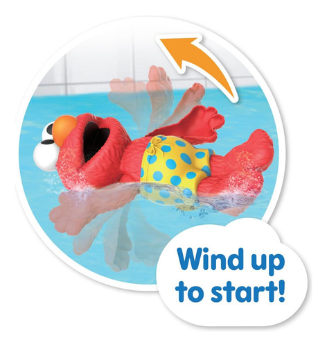 Barrio Sésamo Swim And Splash Elmo Wind Up Bath And Pool Toy