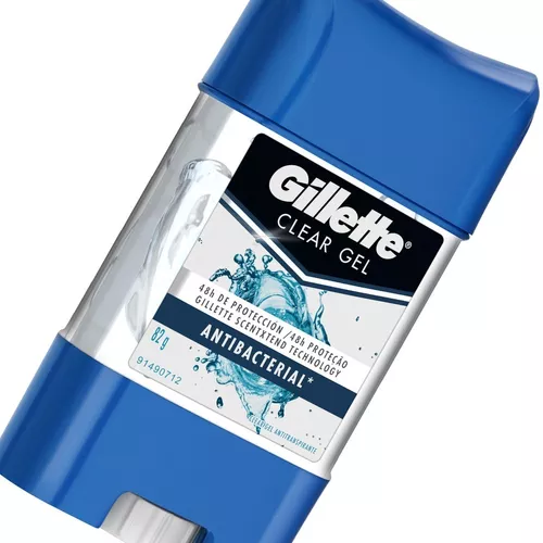 Gillette Kit X6 Clear Gel Antibacterial Desodorante Hombre