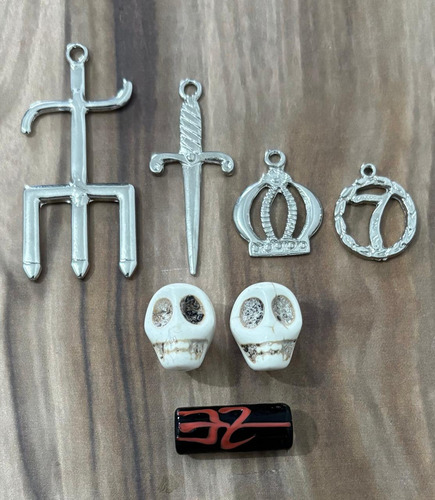Kit Pingentes + Firma Guia Exú Rei Das Sete Encruzilhadas