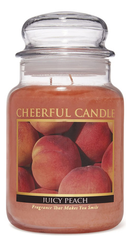 Un Alegre Dador - Juicy Peach Perfumado Vela De Jarra De Vid