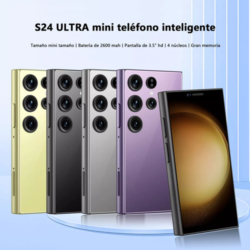 Android Celulares S24 Ultra Mini 3.5 Pulgadas Barato Ram2gb Y Rom16gb Negro