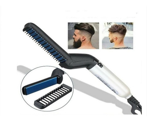 Cepillo Peine Alisador Electrico Hombres Cabello Barba