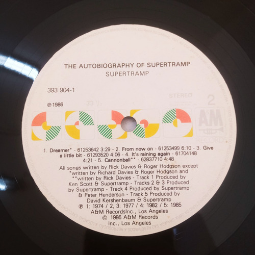 Supertramp The Autobiography Of Supertramp Vinilo Br Usado (Usado)