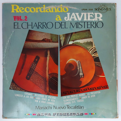 El Charro Del Misterio - Recordando A Javier Solis  Lp