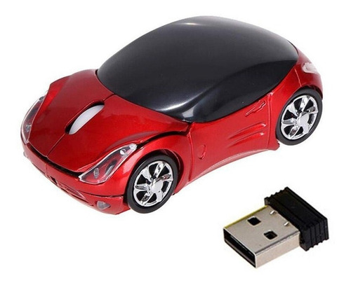 Mouse Inalambrico Óptico De 2.4g Tipo Ferrari Animado
