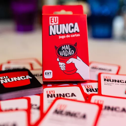 Jogo de Cartas Eu Nunca Malvadão Esquenta Drinking Game - Faz ou Bebe -  Deck de Cartas - Magazine Luiza