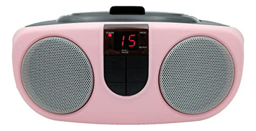 Reproductor Cd Portátil Con Radio Am/fm, Boombox (rosa)