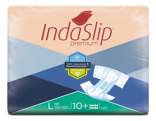 Pañales Para Adultos Descartables Indaslip Premium L10 X 20
