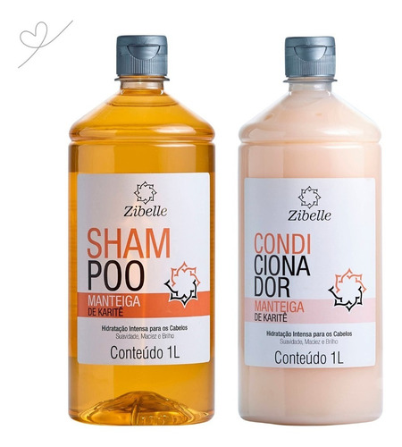 Kit Shampoo + Condi Manteiga De Karitê 1l Suave Fragrância