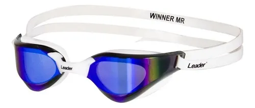 comprar Óculos De Natação Espelhado Winner Mr Leader Cor Brancou002FAzul