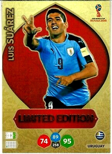 Carta Colección Fútbol Luis Suárez 2018 Uruguay Soccer Gol